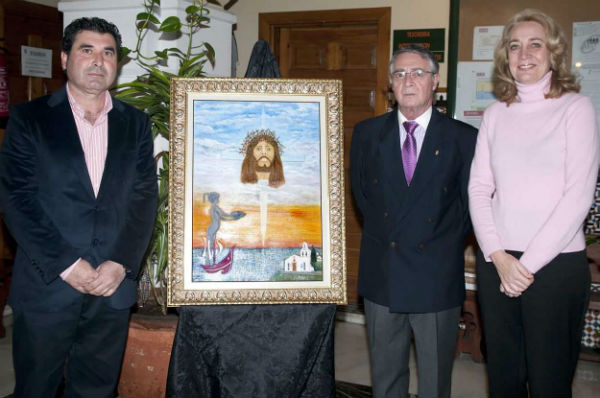 La regidora preside la presentación del cartel de la Cofradía del Nazareno